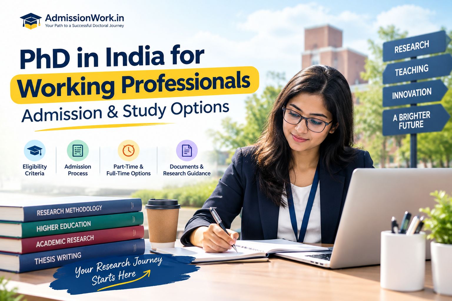 PhD in India for Working Professionals: Admission & Study Options