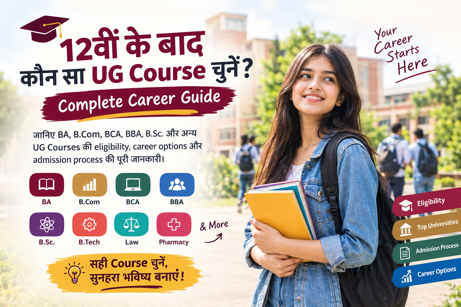 12वीं के बाद कौन सा UG Course चुनें? Complete Career Guide